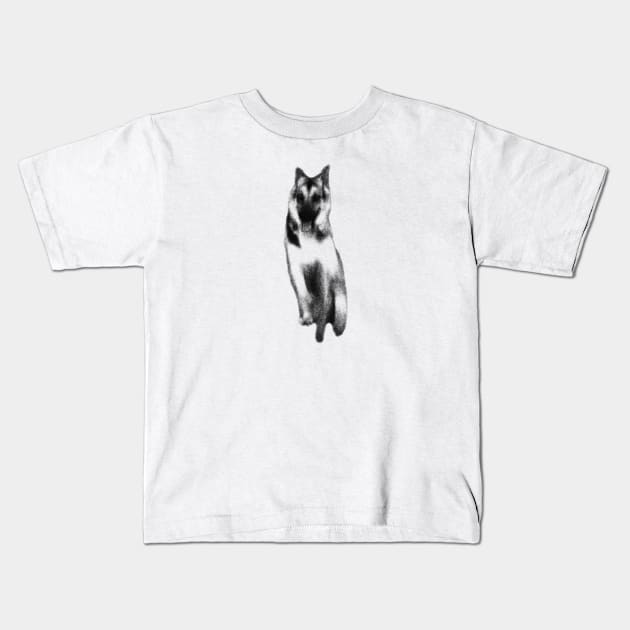 Alex G Trick Dog Halftone Design Kids T-Shirt by SOMASHIRTS